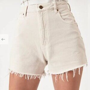 Rolla's Original Denim Short in Salt Raw Hem High Rise Size 25